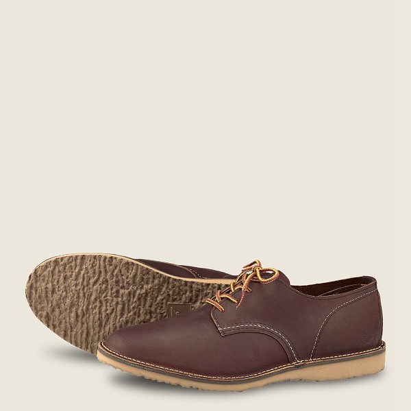 Oxford Herre - Red Wing Weekender – Rough & Tough Læder - Brune - TXGDPZ-598